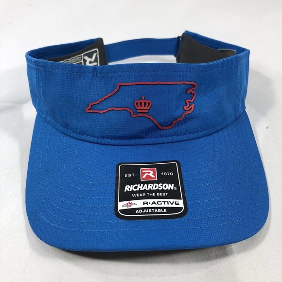 NORTH CAROLINA SHAPE RICHARDSON VISOR HAT CAP NEW BLUE RED ONE SIZE FITS MOST - Picture 1 of 10